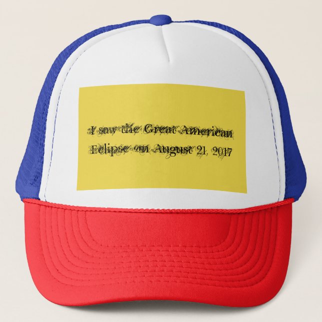 Am 21. August 201 sah ich die große amerikanische  Truckerkappe (Vorderseite)