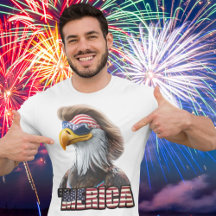 Am 4. Juli: American Bald Eagle and Mullet