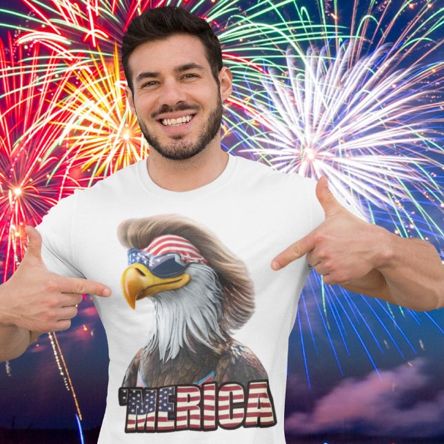 Am 4. Juli: American Bald Eagle and Mullet T-Shirt (Von Creator hochgeladen)