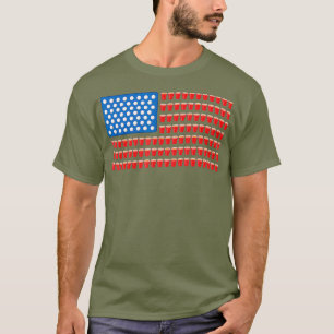 Am 4. Juli beer Pong American Flag T-Shirt