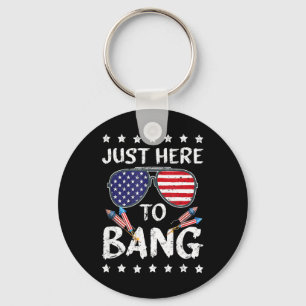 Am 4. Juli bin ich gerade hier, um Usa Bang Flag S Schlüsselanhänger