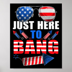 Am 4. Juli feiern die Usa Sungles Feuerwerk Bang P Poster