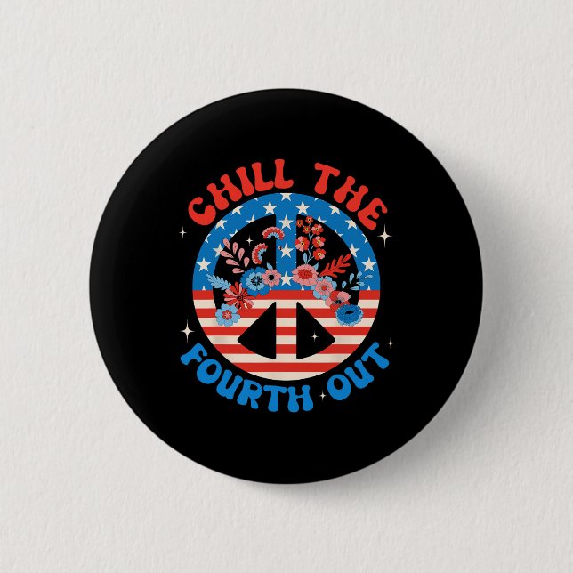 Am 4. Juli feiern Patriotic Indepen Button (Vorderseite)