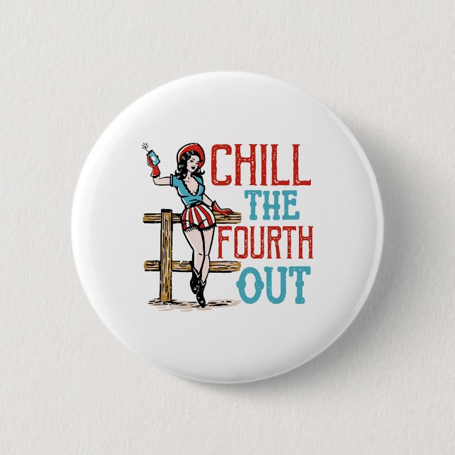 Am 4. Juli feiern Patriotic Indepen Button (Vorderseite)