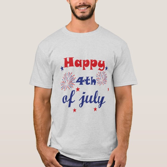 Am 4. Juli feiert Amerika die Freiheit T-Shirt (Vorderseite)