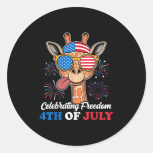 Am 4. Juli feiert die USA Flag Patriotic Runder Aufkleber
