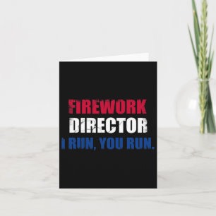 Am 4. Juli Feuerwerk Direktor Funshirt Gag Karte