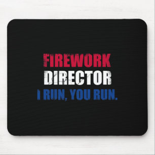 Am 4. Juli Feuerwerk Direktor Funshirt Gag Mousepad