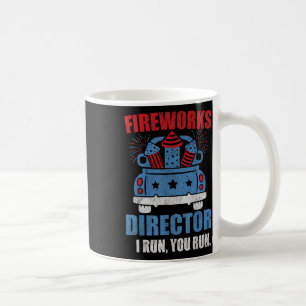 Am 4. Juli Feuerwerk Direktor Ich leite Sie laufen Kaffeetasse