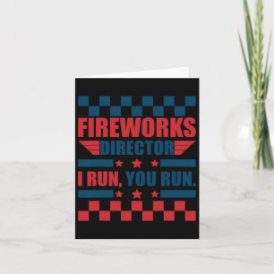 Am 4. Juli Feuerwerk Direktor Ich leite Sie laufen Karte