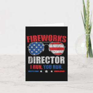 Am 4. Juli Feuerwerk Direktor Ich leite Sie laufen Karte