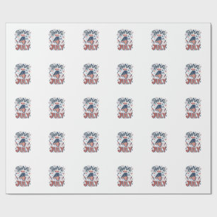 Am 4. Juli geboren Patrioten-Kinder-Shirt-Design_1 Geschenkpapier