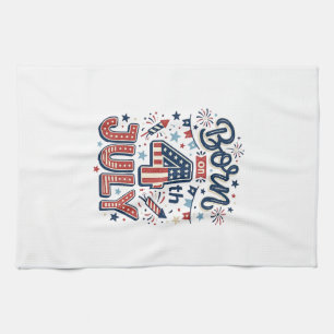 Am 4. Juli geboren Patrioten-Kinder-Shirt-Design_1 Geschirrtuch