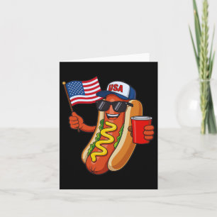 Am 4. Juli heiße Hündin Usa Patriotische Unabhängi Karte
