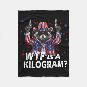 Am 4. Juli ist Raccoon Usa Wtf Kg Feral Amer Fleecedecke