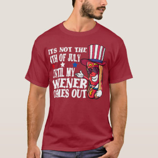 Am 4. Juli kommt die Hot Dog Dackel aus Erwachsene T-Shirt