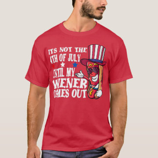 Am 4. Juli kommt die Hot Dog Dackel aus Erwachsene T-Shirt