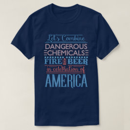 Am 4. Juli Unabhängigkeit Feuerwerke Bierdunkel T-Shirt