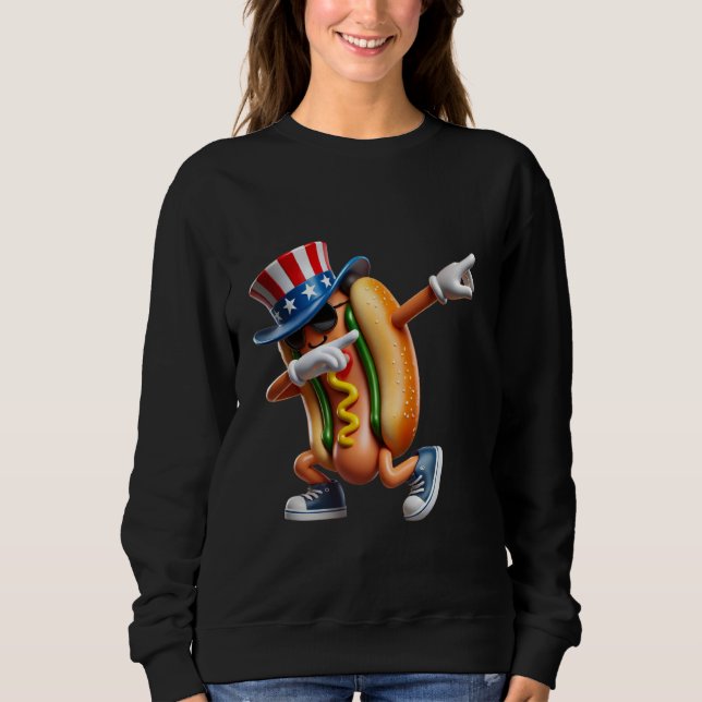 Am 4. Juli von HotDog Sweatshirt (Vorderseite)