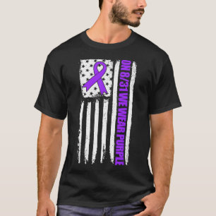Am 831 tragen wir lila USA-Flagge Drogenüberdosis T-Shirt