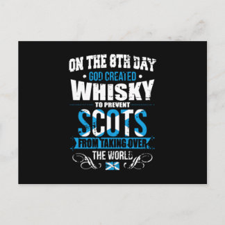 Am 8. Tag erschuf Gott Whiskey-Schotten Postkarte
