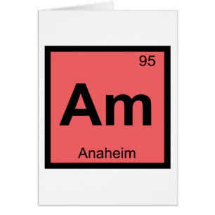 Am - Anaheim City Chemistry Periodic Table Symbol