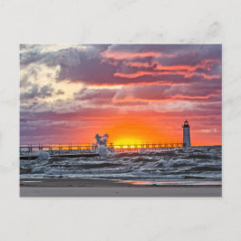 Am Anfang der Sunset Postkarte
