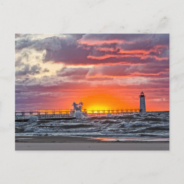 Am Anfang der Sunset Postkarte (Vorderseite)