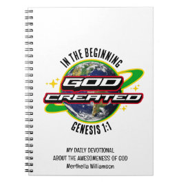 AM ANFANG DES GOTT Christlich Earth Day Notizblock