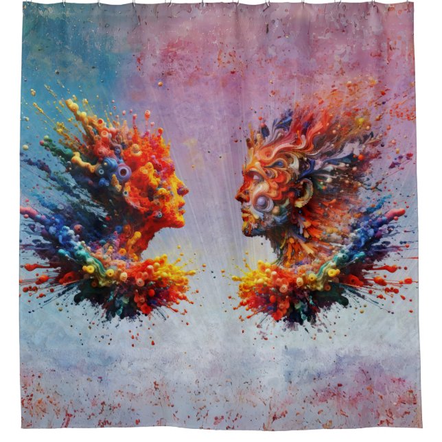 Am Anfang... Duschvorhang (Vorderseite)