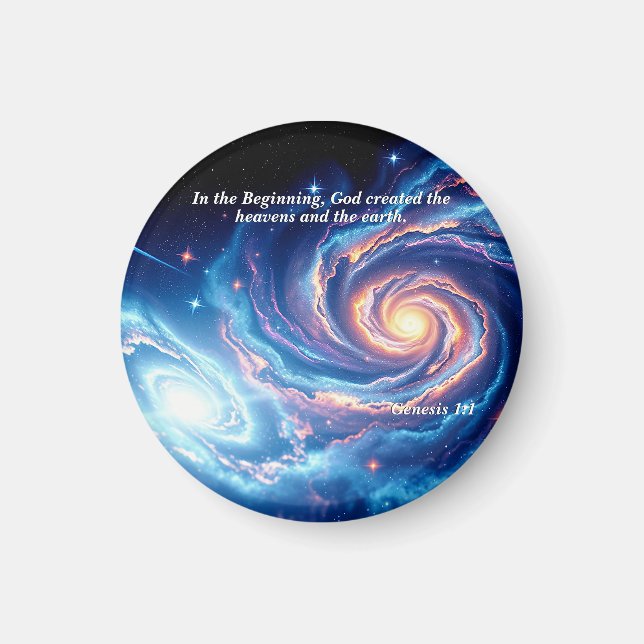 Am Anfang, Gott und Schöpfung Verse Magnet (Vorne)