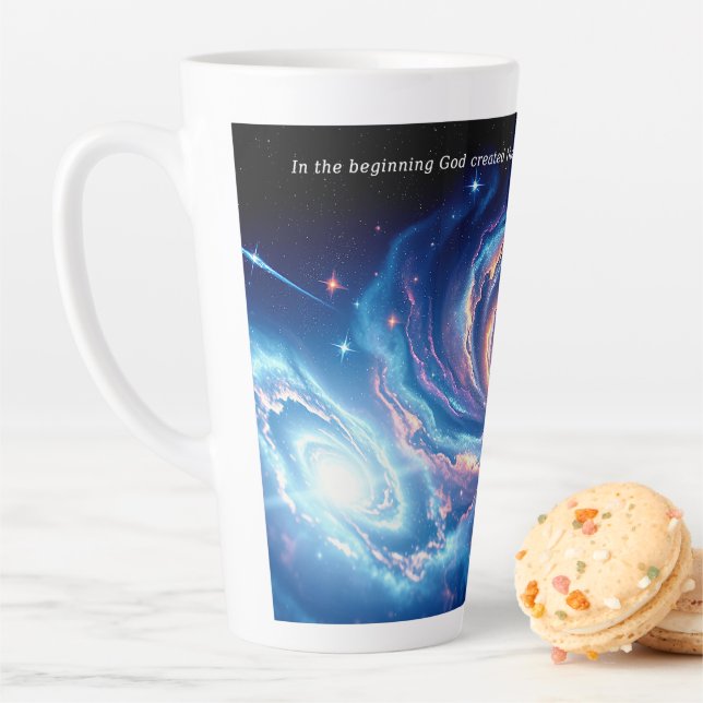 Am Anfang, Gott und Schöpfung Verse Milchtasse (Beispiel)
