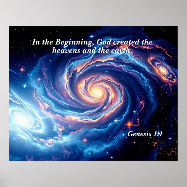 Am Anfang, Gott und Schöpfung Verse Poster (Vorne)