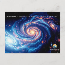 Am Anfang, Gott und Schöpfung Verse Postkarte