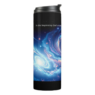 Am Anfang, Gott und Schöpfung Verse Thermosbecher