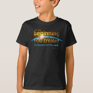 Am Anfang hat Gott Christliche Glaubensverse ersch T-Shirt