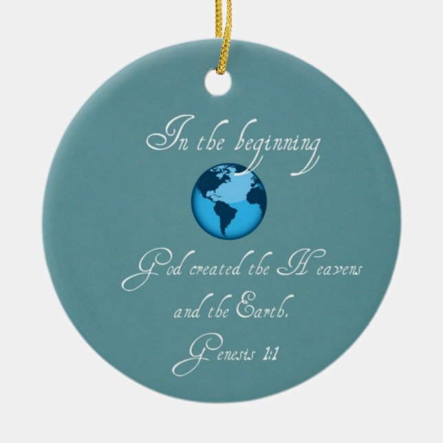 Am Anfang... Keramikornament (Vorne)