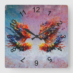 Am Anfang... Quadratische Wanduhr