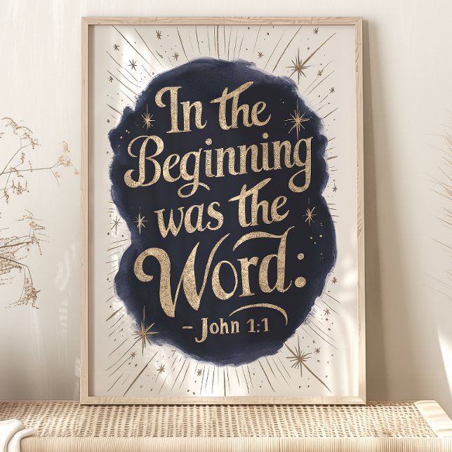 Am Anfang war das Wort: John 1:1 Poster (Von Creator hochgeladen)