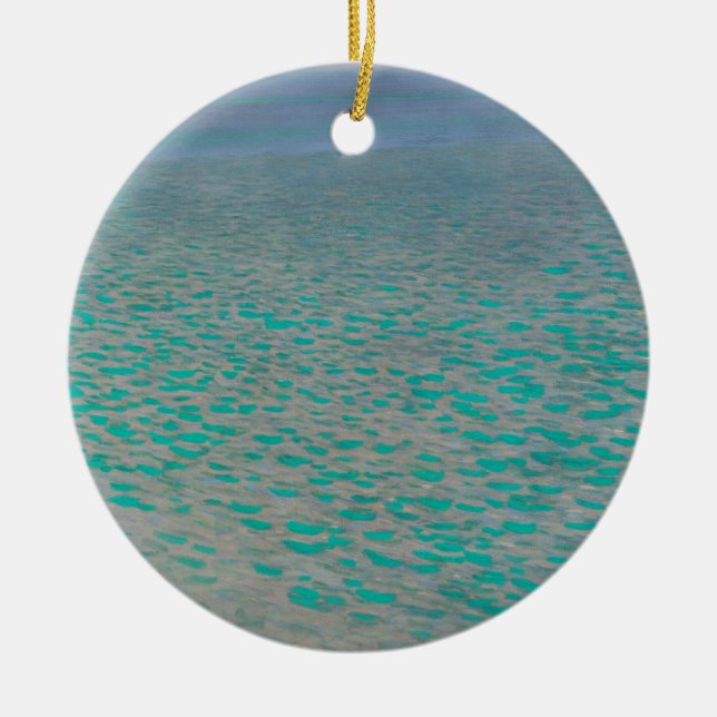 Am Attersee bei Gustav Klimt, Vintage Kunst Keramik Ornament (Vorne)