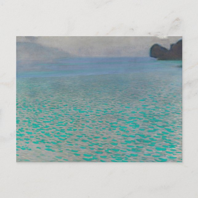 Am Attersee bei Gustav Klimt, Vintage Kunst Postkarte (Vorderseite)