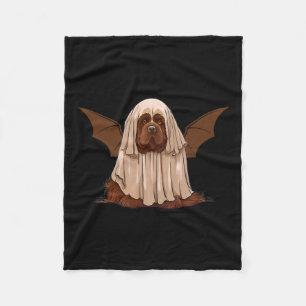 Am Bat Ghost Dog. Niedlicher Hund als Geisterschle Fleecedecke