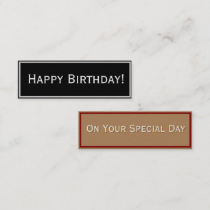 Am besonderen Tag/zum Geburtstag Mini Visitenkarte