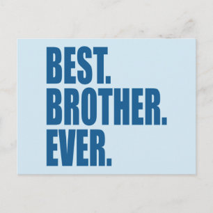 Am besten. Bruder. Immer. (Blau) Postkarte