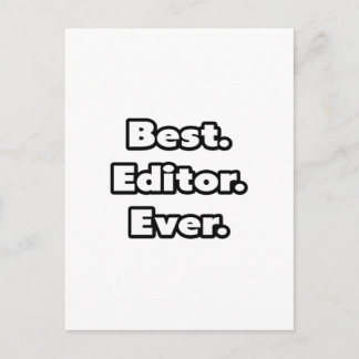 Am besten. Editor. Immer. Postkarte