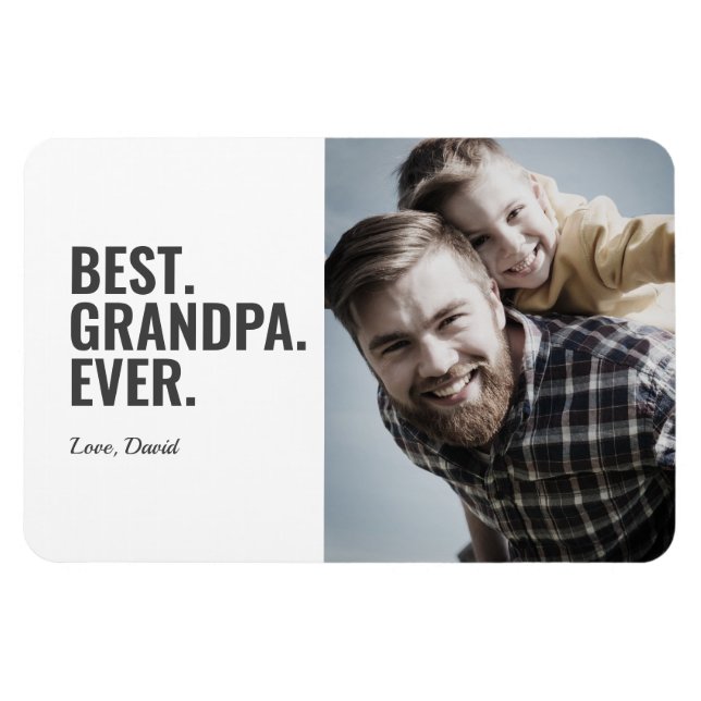Am besten. Opa. Immer. Vatertag-Foto Magnet (Horizontal)