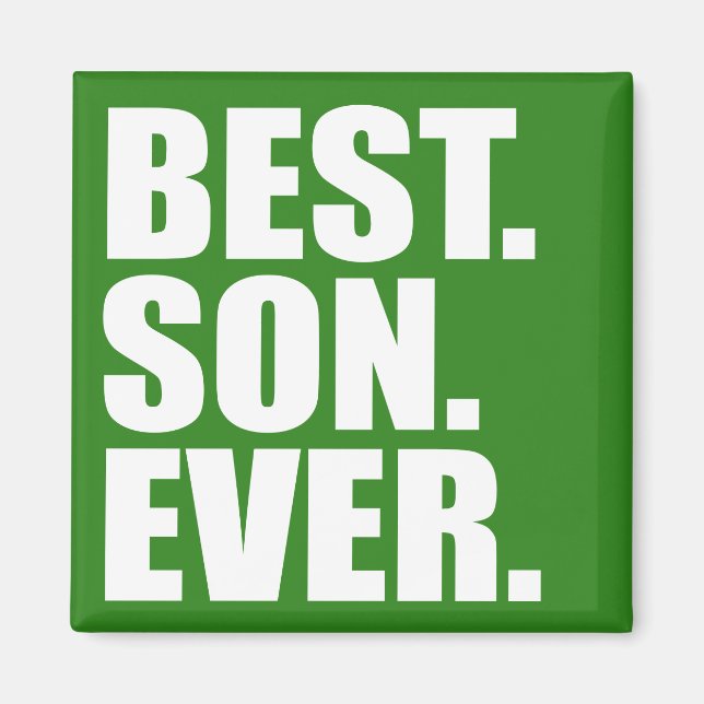 Am besten. Sohn. Immer. (Grün) Magnet (Vorne)