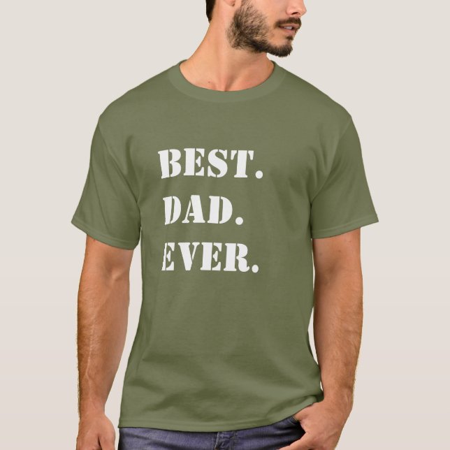 Am besten. Vater. Immer. Weißer Rat für Grün T-Shirt (Vorderseite)