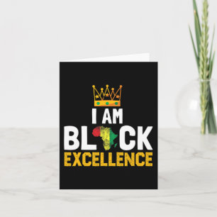 Am Black Excellence Black History Month Geschenk Karte