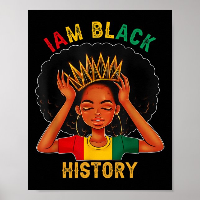 Am Black Woman Black History Month Educated Black Poster (Vorne)